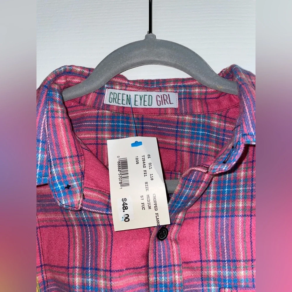 Spliced Color Block Flannel - Picture 2 of 3